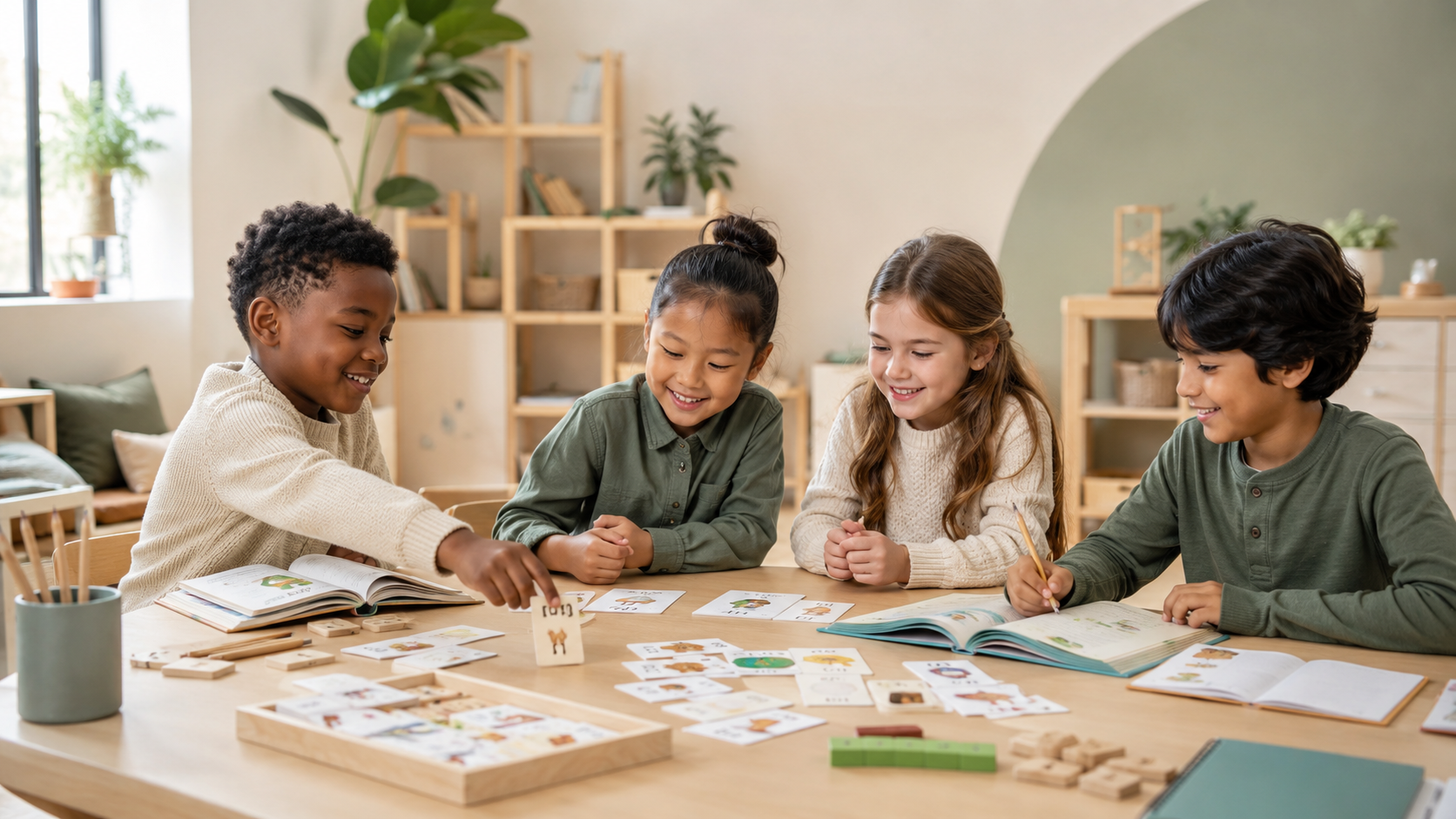Children taking part in specialised learning activities